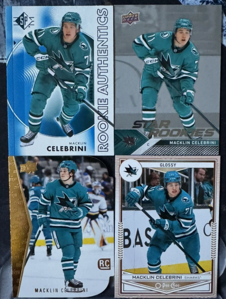 Macklin Celebrini RC Rookie Card (No Young Guns, No Serial Numbered, No Parallel, 1x Randomly Selected RC, May Not Be Pictured)