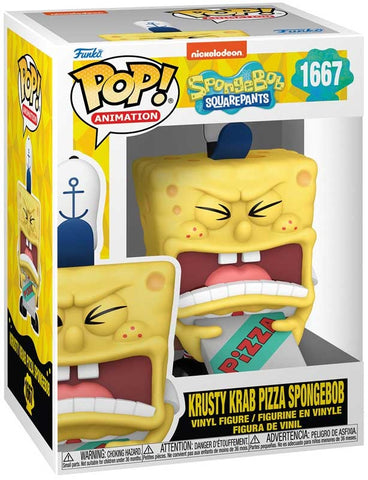 Funko POP! Animation: Spongbob Squarepants 25th Anniversary - Krusty Krab Pizza Spongebob #1667 Vinyl Figure