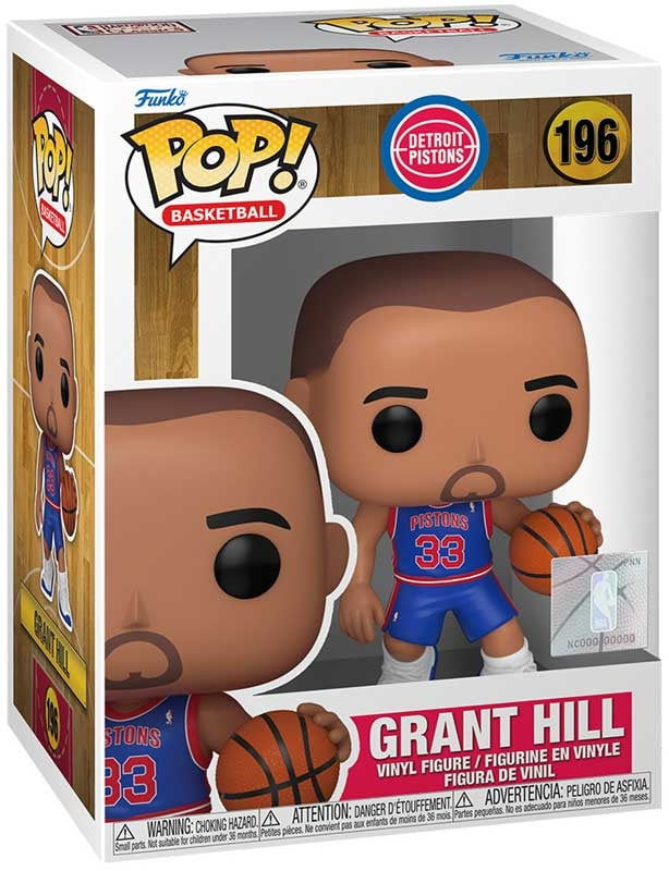 Funko POP! Basketball: Funko POP! Basketball: Detroit Pistons Blue Jersey - Grant Hill #196 Vinyl Figure Vinyl Figure