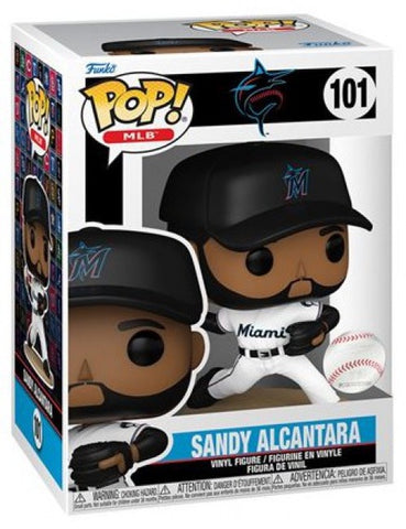 Funko POP! MLB: Miami Marlins White Jersey - Sandy Alcantara #101 Vinyl Figure