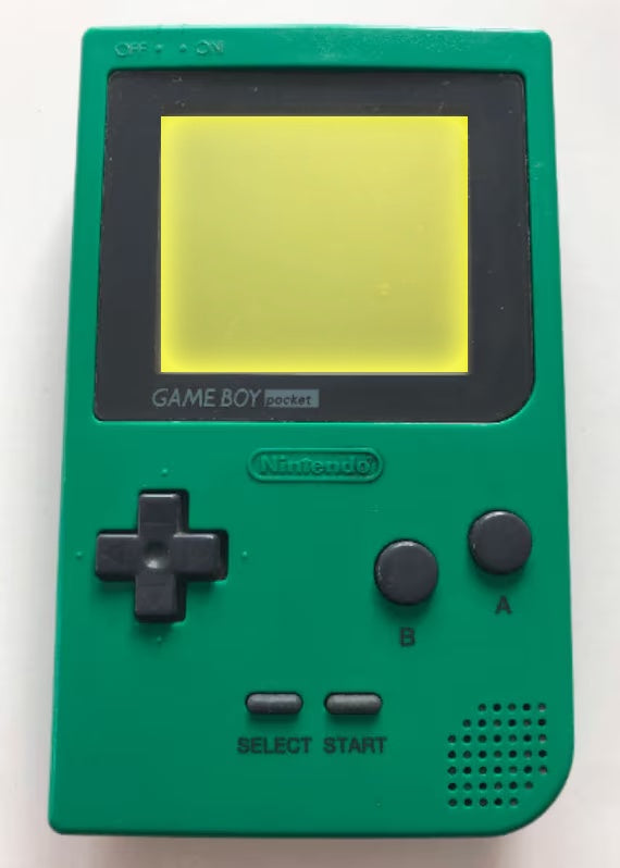 Game Boy Pocket Green MGB-001 System Console (Bright Screen Mod)