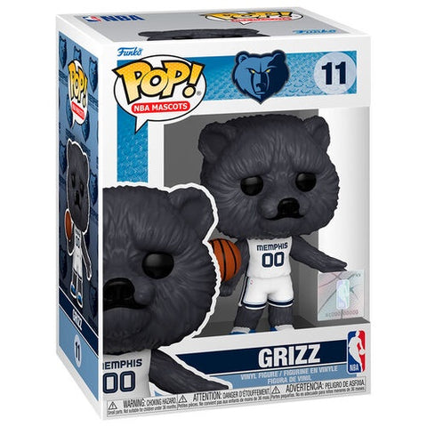 Funko POP! NBA Mascots: Memphis Grizzlies White Jersey - Grizz #11 Vinyl Figure