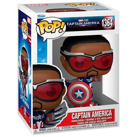 Funko POP! B: Marvel Studios Captain America Brave New World - Captain America #1364 Bobble-Head Figure