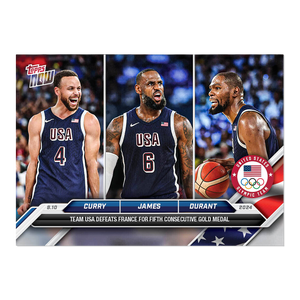 Men's Basketball - 2024 Olympic Games TOPPS NOW® Card #26 Stephen Curry/LeBron James/Kevin Durant