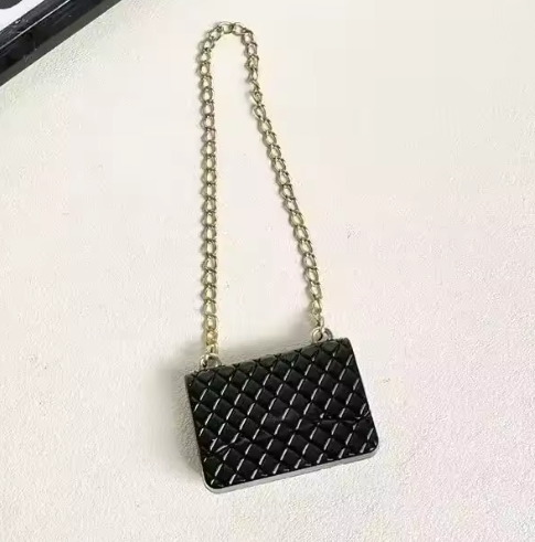 Black Labubu Purse Bag Accessory for Exciting Macaron, Have a Seat & Big into Energy Labubu Plush Doll V1 V2 V3 (1 Picked at Random)