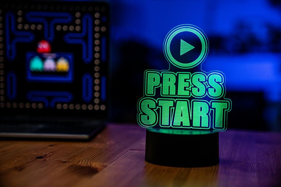 Acrylic LED Light - Press Start [FanFit Gaming]