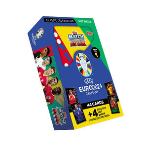2024 Topps Match Attax UEFA EURO 2024 Trading Card - Mega Tin (Hot Shots) (Contains 44 Cards Plus 4 Exclusive Limited Edition Cards!)
