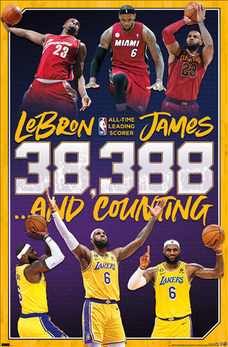 NBA League - LeBron James All-Time Scoring Leader - Poster (Local Pick-Up Only)