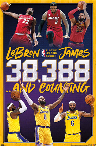 NBA League - LeBron James All-Time Scoring Leader - Poster (Local Pick-Up Only)