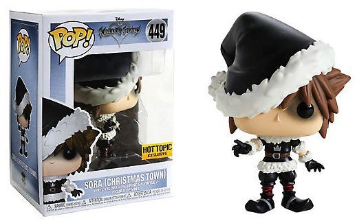 Funko POP! B: Kingdom Hearts - Sora (Christmas Town) #449 Exclusive Vinyl Figure (Pre-owned, Box Wear)