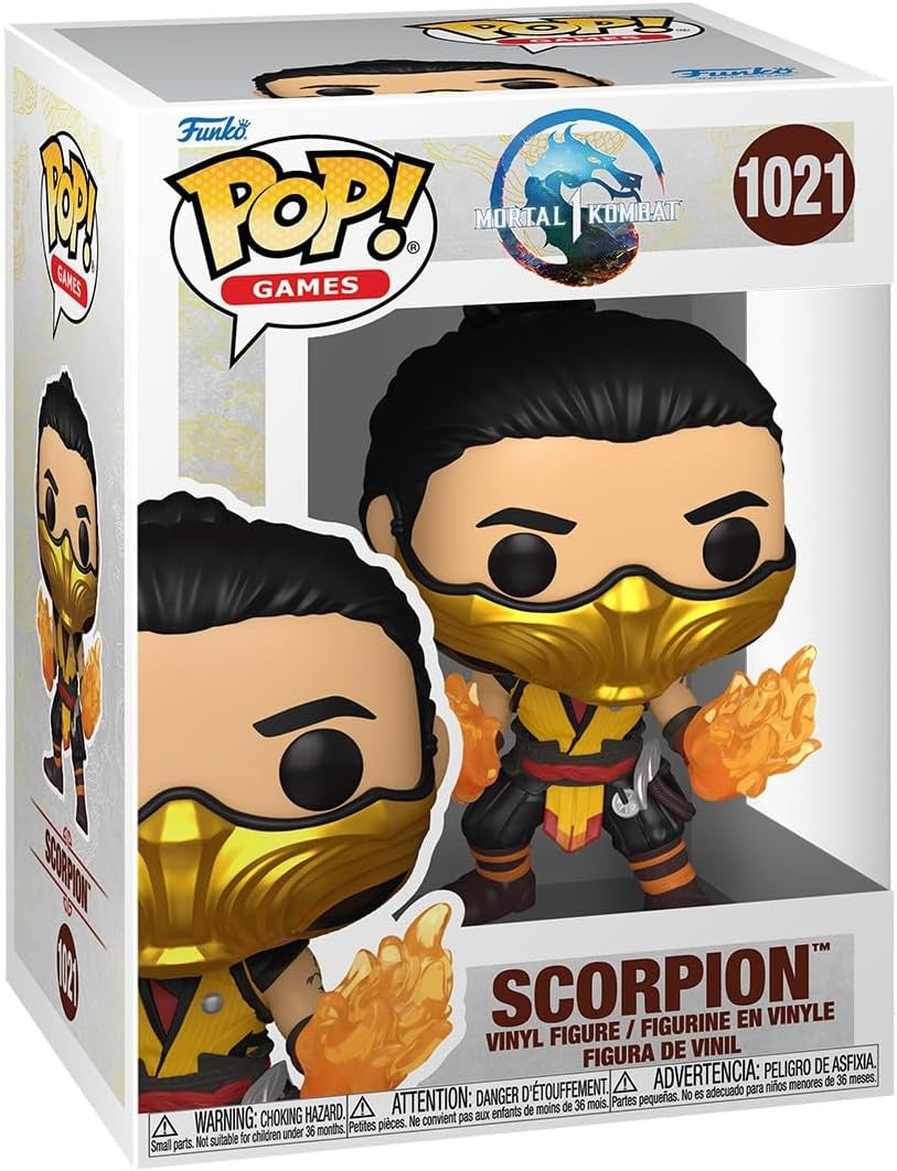 Funko POP! Games: Mortal Kombat 1 - Scorpion #1021 Vinyl Figure (Box Wear)