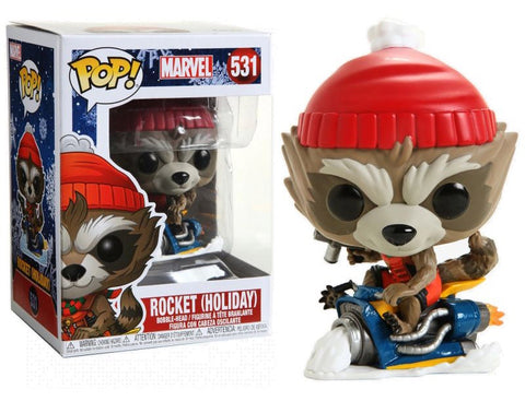 Funko POP! Marvel - Rocket (Holiday) Bobble-Head Figure