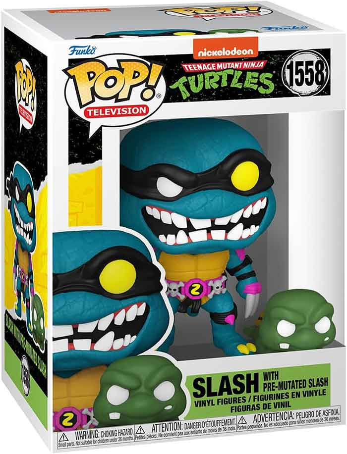 Funko POP! Television: Teenage Mutant Ninja Turtles - Slash with Pre-Mutated Slash #1558 Vinyl Figure