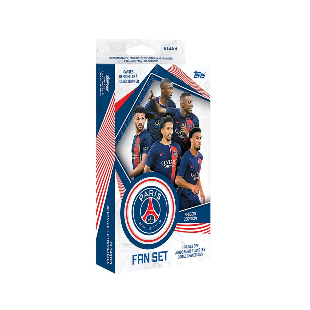 2023-24 Topps Paris Saint Germain Official Soccer Card Fan Set (Box Wear)