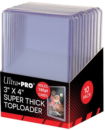 Ultra Pro - Top Loader 180pt Super Thick 3" x 4" Toploader - 10 Count