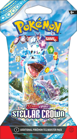 Pokemon Scarlet & Violet: Stellar Crown - Sleeved Booster Pack (1 Random Sleeved Booster Pack)