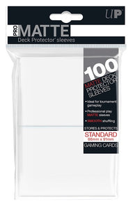 Ultra Pro Standard Size Deck Protector Card Sleeves Pro-Matte 100ct - White