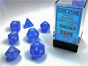 Chessex - Frosted Polyhedral 7-Die Dice Set - Blue/White