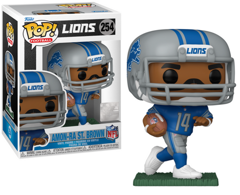 Funko POP! Football: Detroit Lions Blue Jersey Amon-Ra St. Brown #254 Vinyl Figure