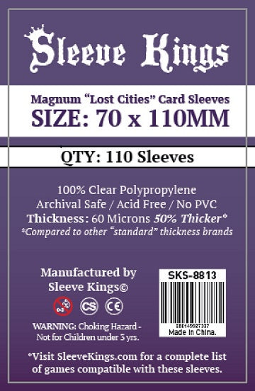 Sleeve Kings Magnum Lost Cities Card Sleeves 70 x 110 MM 110ct – A & C Games