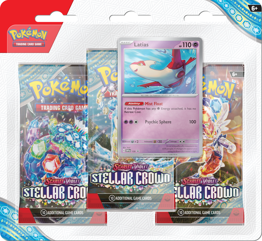 Pokemon Scarlet & Violet: Stellar Crown - 3 Pack Blister - Latias