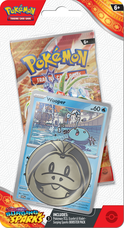 Pokemon Scarlet & Violet: Surging Sparks - Checklane Blister Pack - Wooper (Pre-Order) (ETA November 8th, 2024)