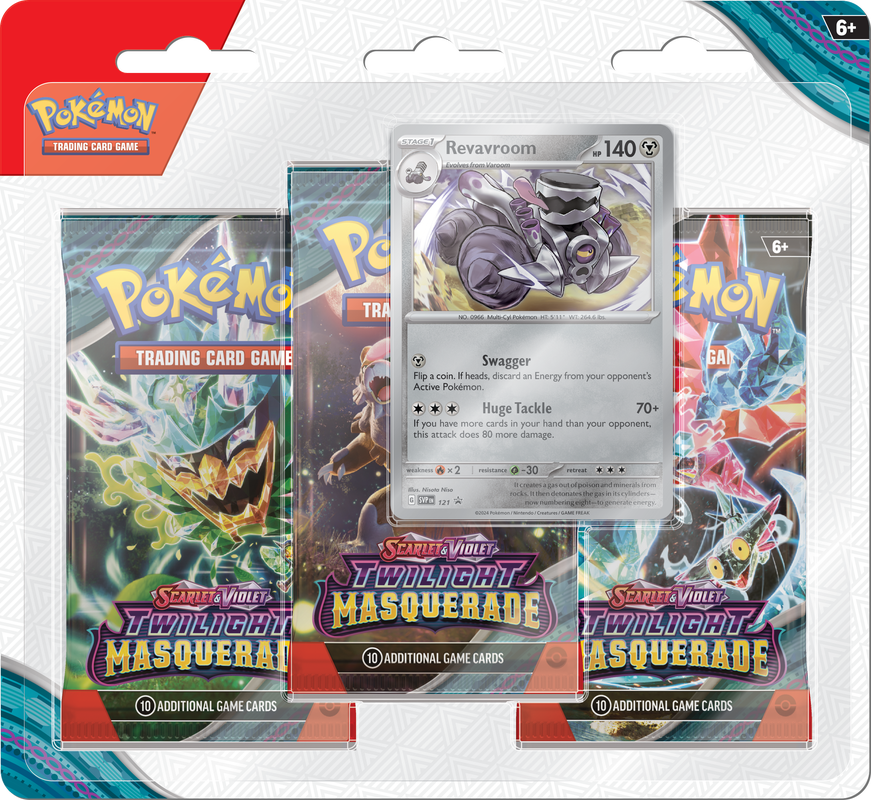 Pokemon Scarlet & Violet: Twilight Masquerade - 3 Pack Blister - Revavroom