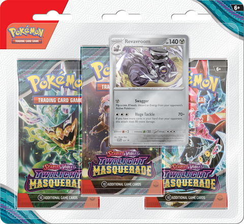 Pokemon Scarlet & Violet: Twilight Masquerade - 3 Pack Blister - Revavroom