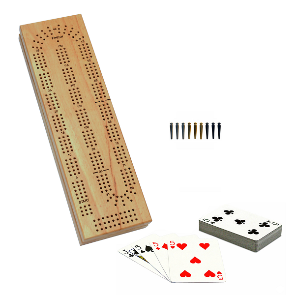 Cribbage 3 Track Wood with Storage – A & C Games