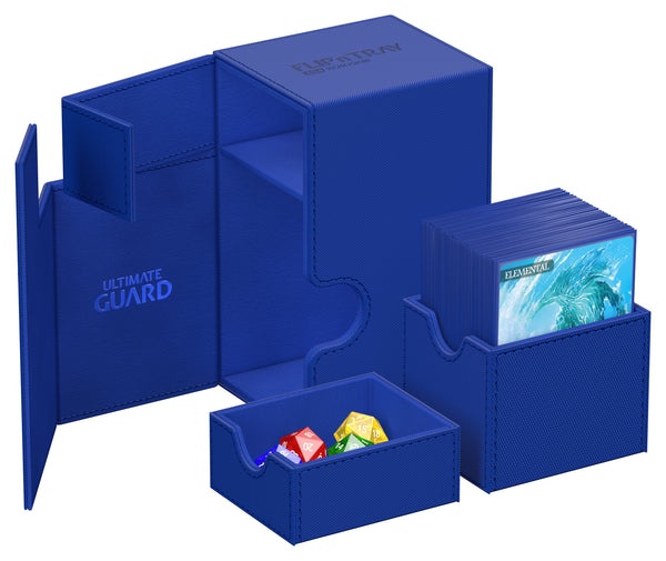 Ultimate Guard Twin Flip n Tray XenoSkin Monocolor Deck Case 80+ - Blue