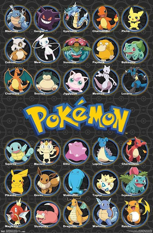 Pokemon  - All Time Favorites - Poster (Local Pick-Up Only)