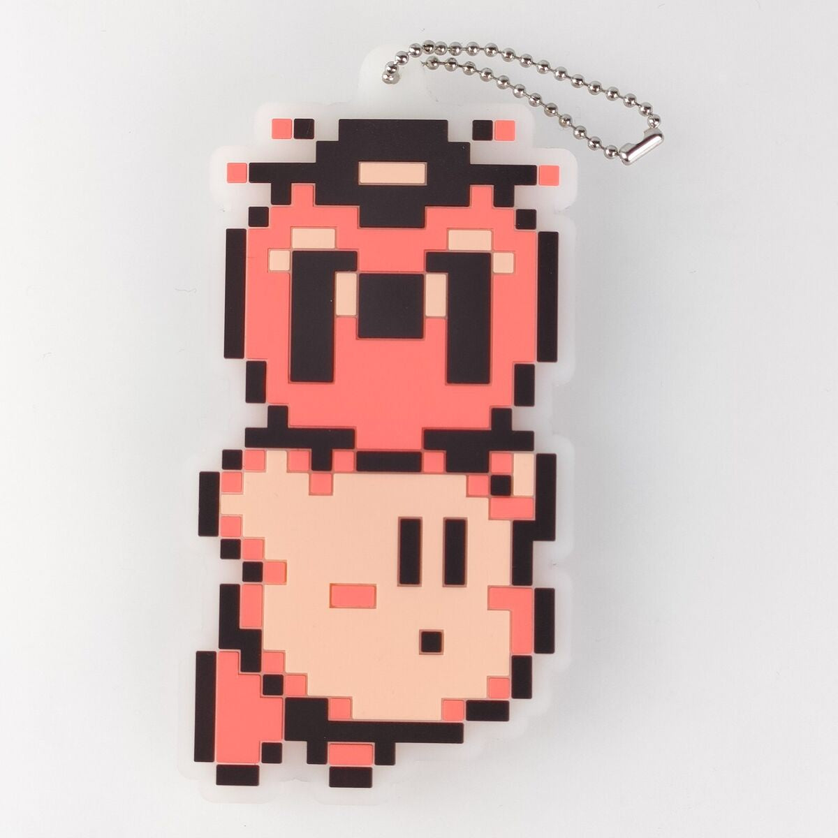 Kirby Gourmet Deluxe Rubber Pixel Keychain