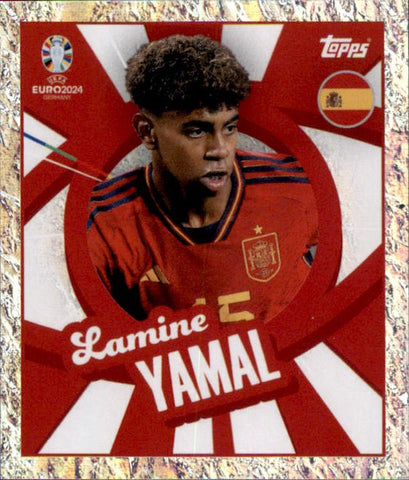 Topps UEFA EURO 2024 Stickers Lamine Yamal #ESP PTW RC (Rookie Sticker)