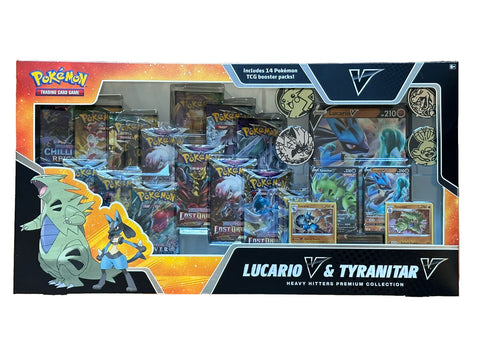 Pokemon Lucario V & Tyranitar V Heavy Hitters Premium Collection Box (Local Pick-Up Only)