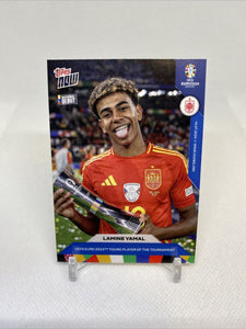 2024 Topps Now UEFA EURO 2024 Lamine Yamal Young Player of Tournament #062