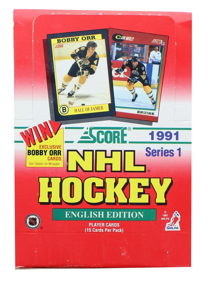 1991-92 Score Series 1 Hockey English Edition Wax Box (36 Packs)