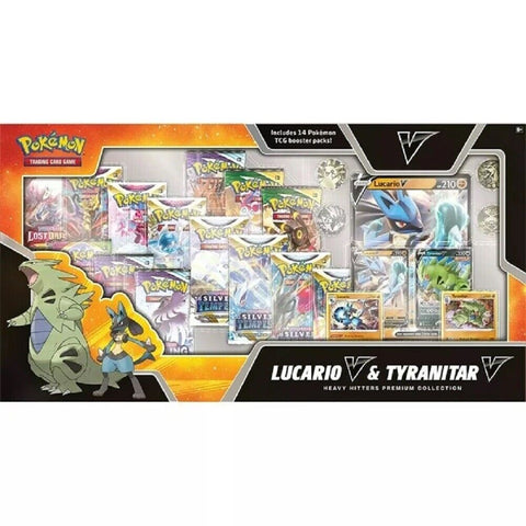 Pokemon Lucario V & Tyranitar V Heavy Hitters Premium Collection Box