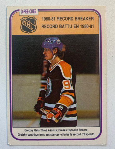 Wayne Gretzky 1981-82 O-Pee-Chee #392 Record Breaker Edmonton Oilers