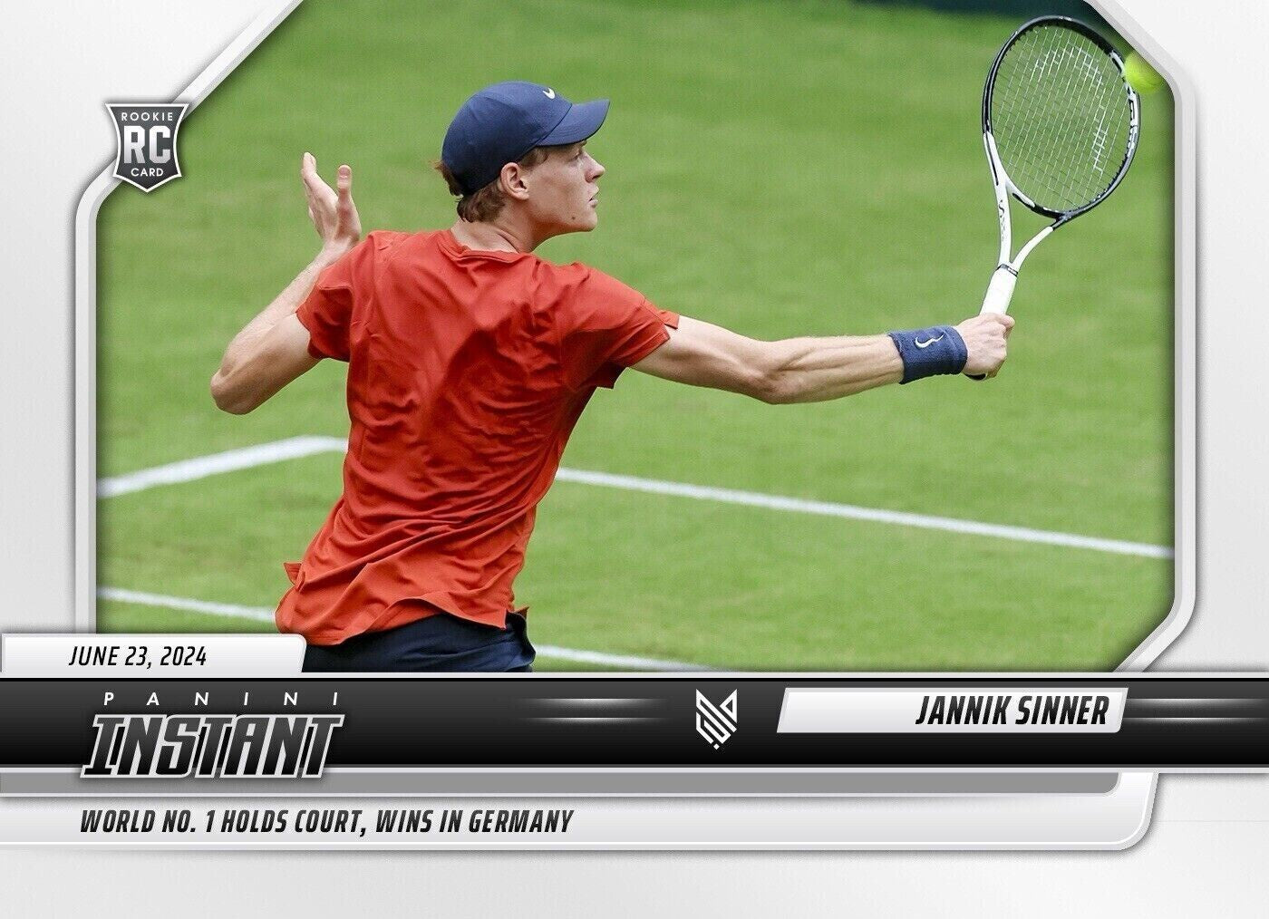 2024 Panini Instant Tennis #JS-2 Jannik Sinner RC (Rookie Card)