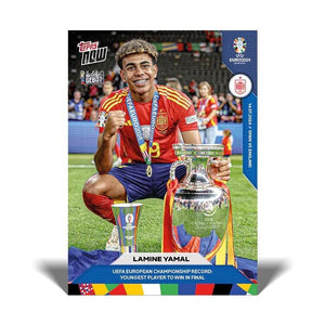 Lamine Yamal - UEFA European Championship: Youngest Player to Win the Final - EURO 2024 TOPPS NOW Card #066