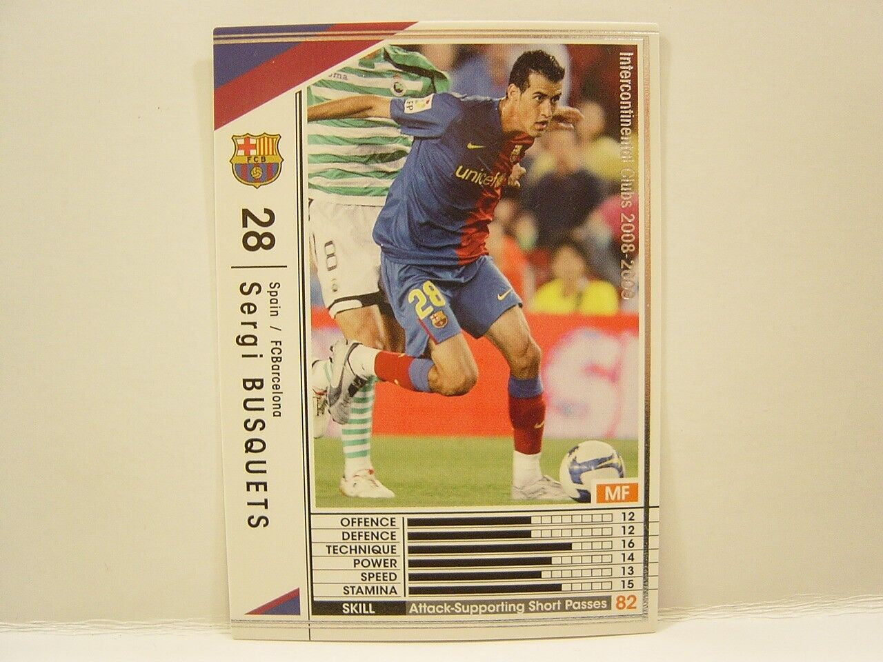 Panini WCCF 2008-09 Sergio Busquets #295 RC (Rookie Card) Japanese