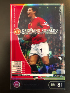 2019-22 Cristiano Ronaldo 2004-05 Panini SEGA WCCF WSA4 Refractor Manchester United Conversion Reprint