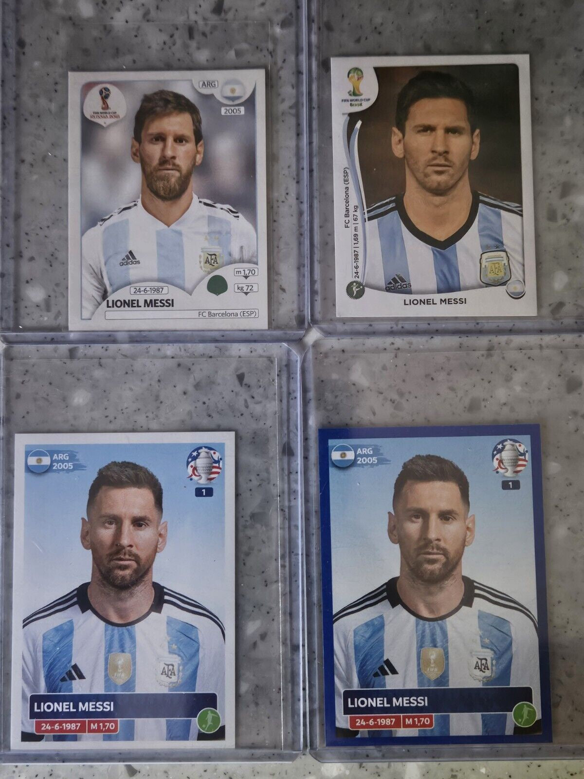 Lionel Messi Soccer Sticker (Various National and Club Teams, Randomly Selected, May Not Be Pictured)