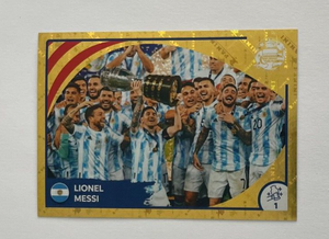 2024 Panini Copa America USA Stickers Lionel Messi #LEG6 Gold Foil Argentina