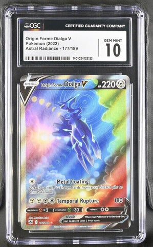 Origin Forme Dialga V - Pokemon (2022) - Astral Radiance - 177/189 - Alternate Full Art - CGC Graded 10 Gem Mint