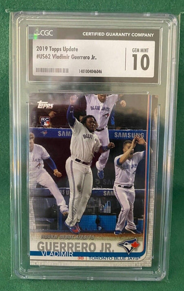 Vladimir Guerrero Jr. - GRADED MLB Baseball Rookie Card REPACK - 1x Sports Toronto Blue Jays RC Card Single (Graded 9.5 to 10, Various Grading Companies, Randomly Selected, Stock Photo - Will Not Get Cards In Picture)