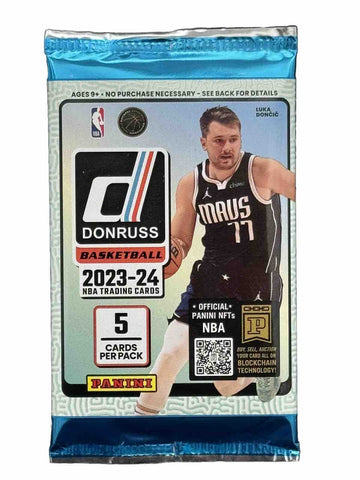 2023-24 NBA Panini Donruss Basketball Trading Cards Gravity Feed Pack (5 Trading Cards Per Pack)