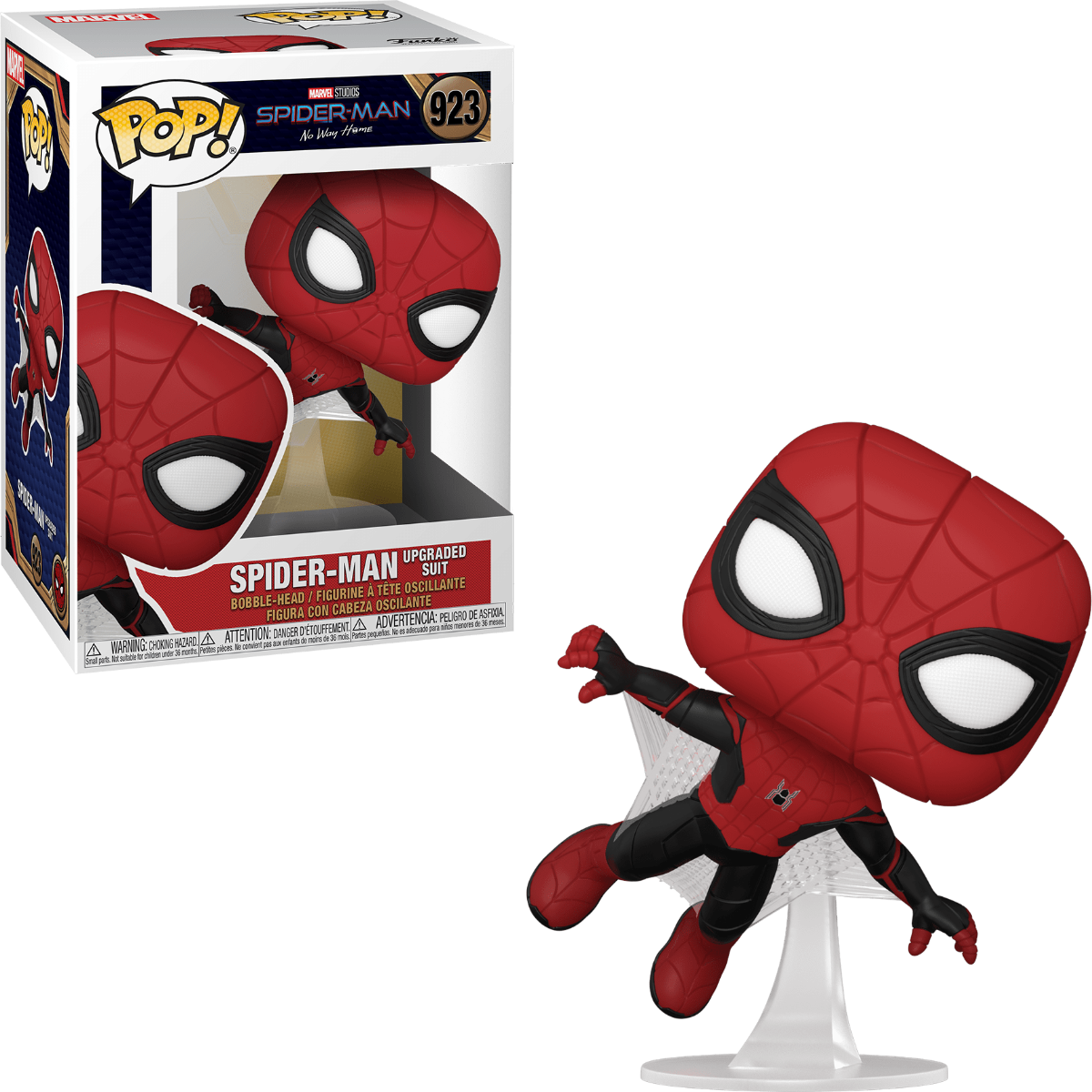 Funko POP! Marvel Studios Spider-Man No Way Home - Spider-Man Upgraded Suit #923 Bobble-Head Figure