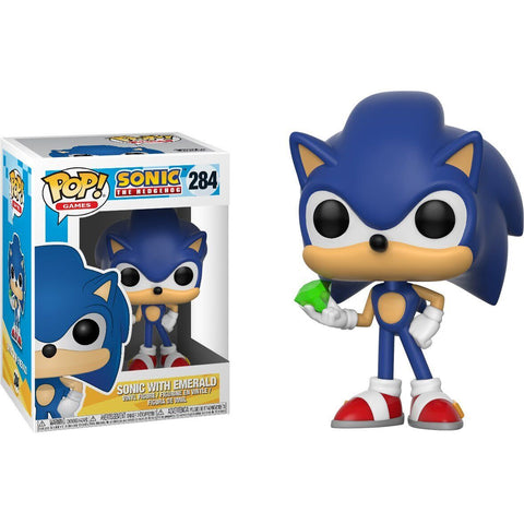 Funko POP! Games: Sonic the Hedgehog - Sonic with Emerald #284 Vinyl Figure