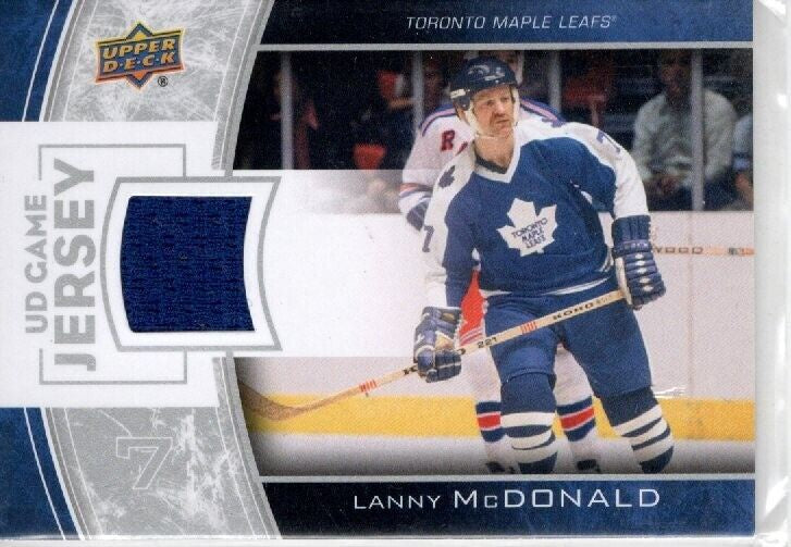 Lanny McDonald - Toronto Maple Leafs - Game-Used Worn Swatch Relic Jersey Memorabilia Card - NHL Hockey - Sports Card Single (Randomly Selected, May Be Different Card then Pictured)